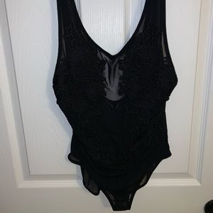 Black lace bodysuit